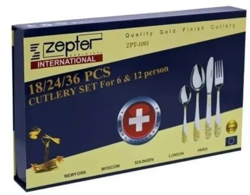 Juego De Cubiertos Acero Inoxidable x 24